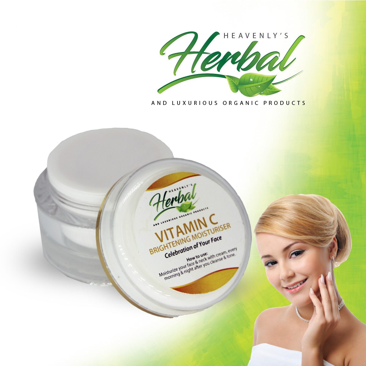 Vitamin C moisturiser hydrating light dry skin cream anti-ageing treatment